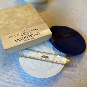 Blue Avon vintage powder box refill and puff new old stock 1970’s